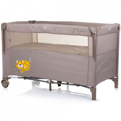 Patut pliabil Chipolino Relax macadamia cu laterala culisanta [1]