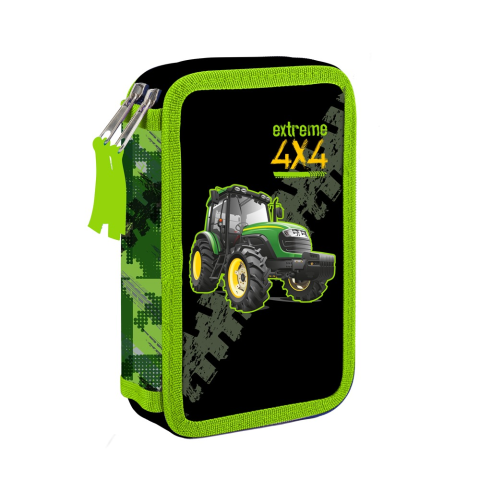 Rechizite Școlare - Penar 2 fermoare neechipat Tractor Oxy