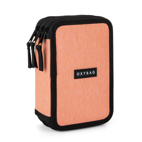 Rechizite Școlare - Penar 3 fermoare neechipat Unicolor Apricot