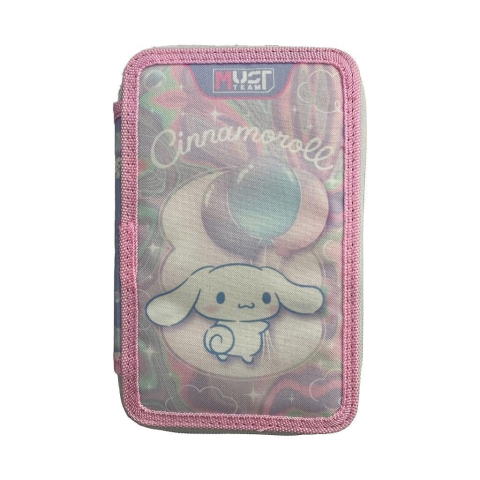 Rechizite Școlare - Penar echipat 3 fermoare 12X6X19.5 Cinnamoroll Balloons 24/cut