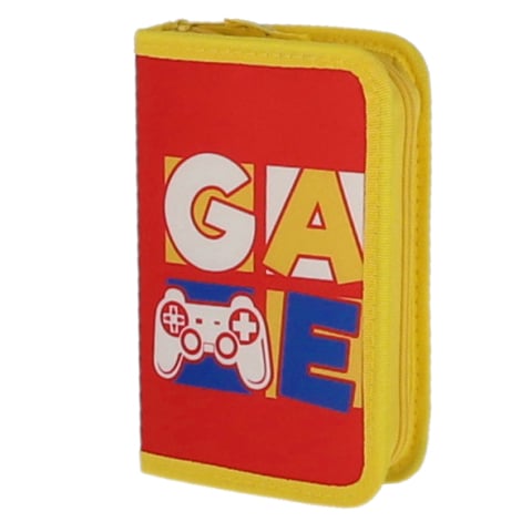 Rechizite Școlare - Penar echipat 31 piese 1 fermoar 2 extensii game rosu pigna