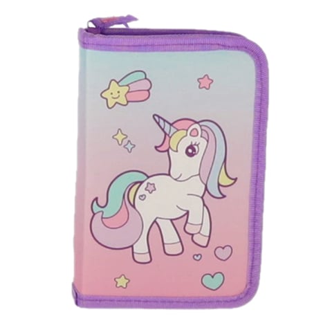 Rechizite Școlare - Penar echipat 31 piese 1 fermoar 2 extensii unicorn roz pigna