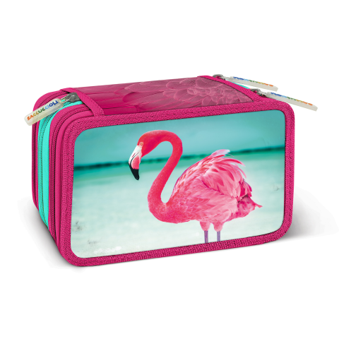 Penar echipat - Animale cu 3 fermoare (18 markere si 18 creioane colorate) - 13 x 20 x 6.5 cm (12 buc/display), copii varsta 3 ani+,6 ani+,8 ani+ [3]