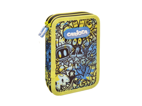 Rechizite Școlare - Penar echipat Carioca Comics 2 fermoare