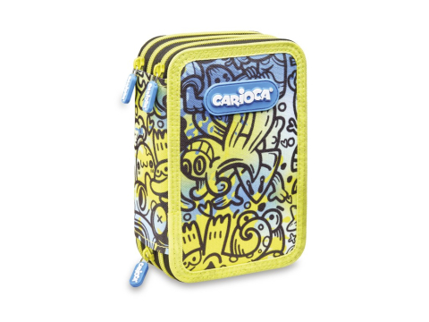 Rechizite Școlare - Penar echipat Carioca Comics 3 fermoare