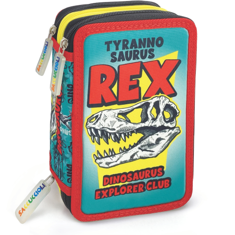 Penar echipat - Colectia pentru baieti cu 3 fermoare (18 markere si 18 creioane colorate) - 13 x 20 x 6.5 cm (12buc/display), copii varsta 3 ani+,6 ani+,8 ani+ [3]