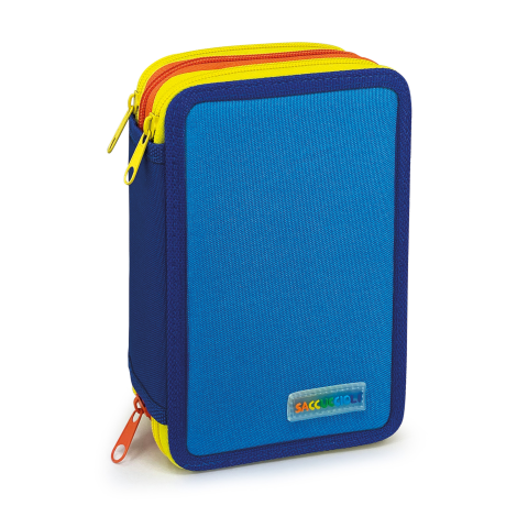 Penar echipat - Color Block Basic cu 3 fermoare (18 markere si 18 creioane colorate) - 13 x 20 x 6.5 cm (12buc/display), copii varsta 3 ani+,6 ani+,8 ani+ [4]