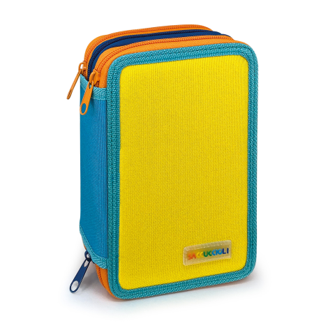 Penar echipat - Color Block Basic cu 3 fermoare (18 markere si 18 creioane colorate) - 13 x 20 x 6.5 cm (12buc/display), copii varsta 3 ani+,6 ani+,8 ani+ [3]