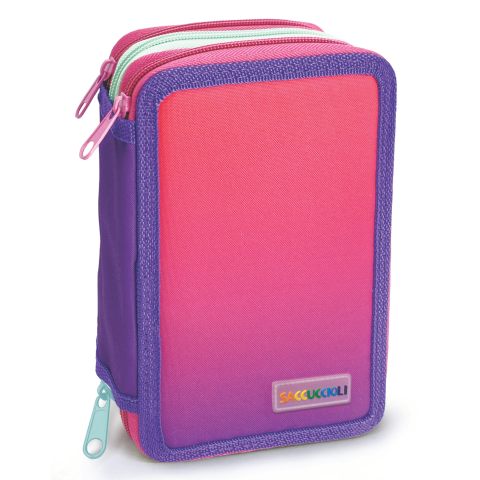 Penar echipat - Color Block cu 3 fermoare (18 markere si 12 creioane colorate) - 13 x 20 x 6.5 cm (12 buc/display), copii varsta 3 ani+,6 ani+,8 ani+ [4]