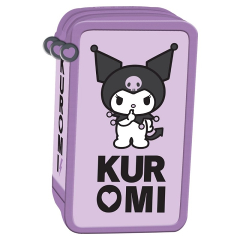Penare fete, baieti, echipate si neechipate - Penar echipat St.Majewski Kuromi Violet, 3 fermoare, violet, 694127