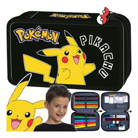 Penare fete, baieti, echipate si neechipate - Penar echipat St.Majewski Pokemon, 2 fermoare, 723671