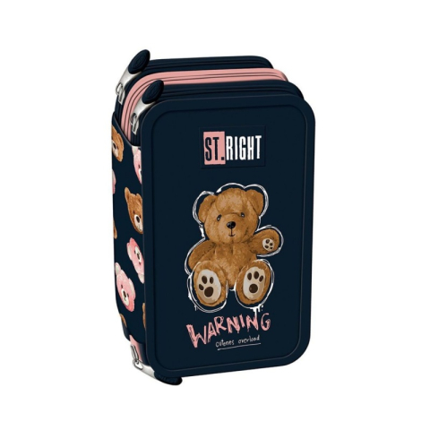 Penare fete, baieti, echipate si neechipate - Penar echipat St.Majewski St.Right Teddy Bear, 3 fermoare, 47 de piese