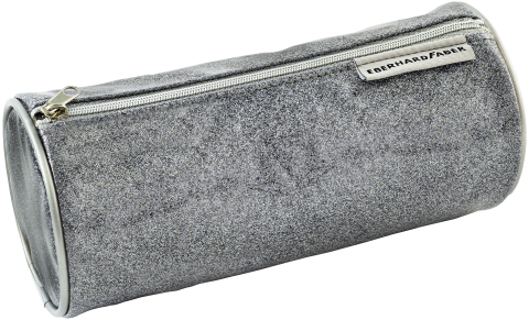 Rechizite Școlare - Penar etui tubular jumbo glitter gri eberhard faber