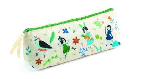 Penare fete, baieti, echipate si neechipate - Penar fete, textil, cu fermoar, model Chichi, Djeco