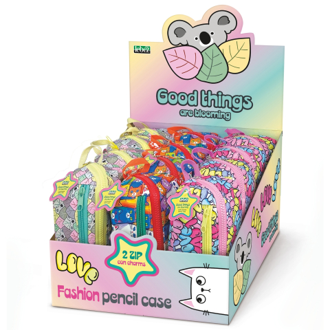 Penare fete, baieti, echipate si neechipate - Penar Good Things Are Blooming – cu 2 fermoare si charms, pret/1 buc