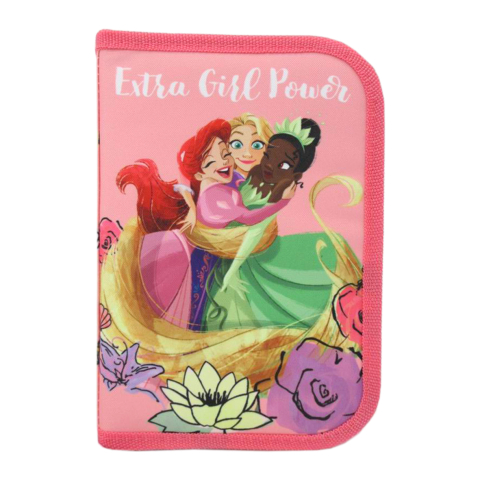 Rechizite Școlare - Penar neechipat 1 fermoar 2 extensii princess girl power roz pigna