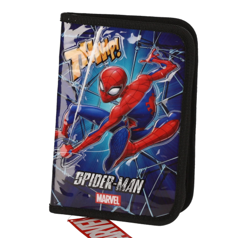 Rechizite Școlare - Penar neechipat 1 fermoar 2 extensii spiderman albastru pigna