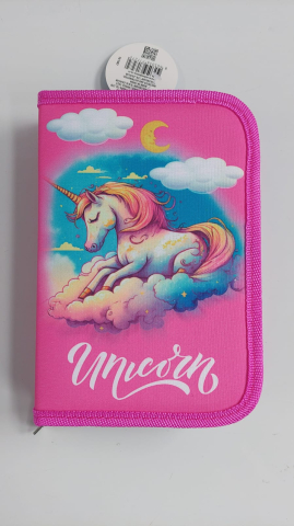Rechizite Școlare - Penar neechipat 1 fermoar-2 extensii unicorn Milla