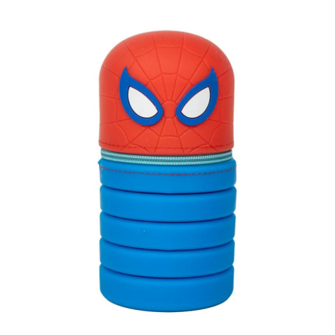 Penare fete, baieti, echipate si neechipate - Penar neechipat Cerda 3D Spiderman, 1 fermoar, siliconic, extensibil, 6.5x19x6.5cm, 395938