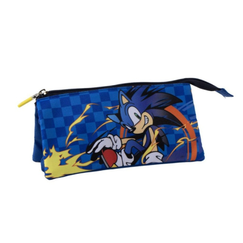 Penare fete, baieti, echipate si neechipate - Penar neechipat Cerda Sonic, 1 fermoar, 3 compartimente, 22.5x11.5x2cm, 630978
