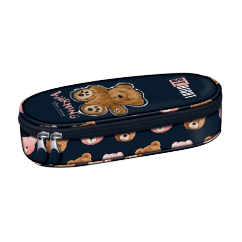 Penare fete, baieti, echipate si neechipate - Penar neechipat St.Majewski St.Right Teddy Bear, 1 fermoar, 1 extensie, bleumarin