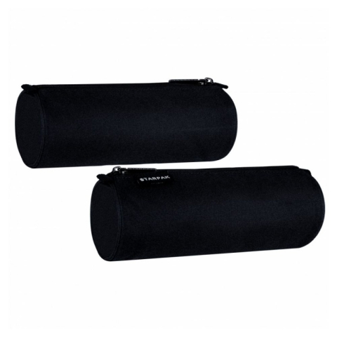 Penare fete, baieti, echipate si neechipate - Penar neechipat Starpak Black, 1 fermoar, 517386, cilindric