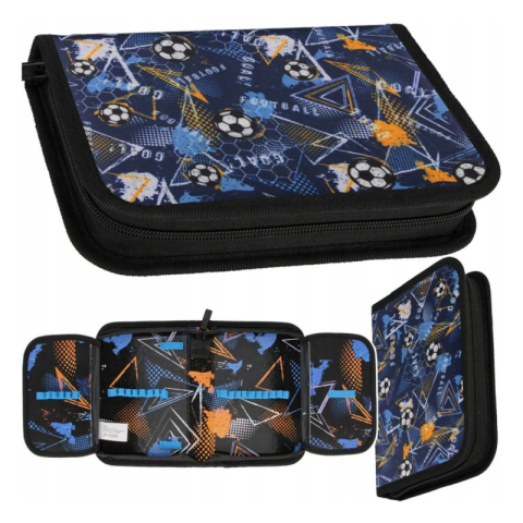 Penare fete, baieti, echipate si neechipate - Penar neechipat Starpak Football, 1 fermoar, 2 extensii, 13.5x20.5x4cm, 550994