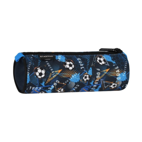 Penare fete, baieti, echipate si neechipate - Penar neechipat Starpak Football, 1 fermoar, 7.3x21.5x7.3cm, 550972, cilindric