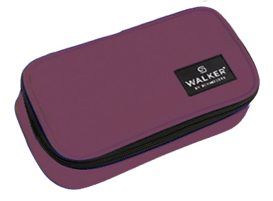 Rechizite Școlare - Penar oval violet burgundy theo walker