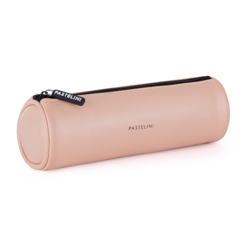 Rechizite Școlare - Penar Rotund Pouch Pastelini Apricot  Oxy tubular
