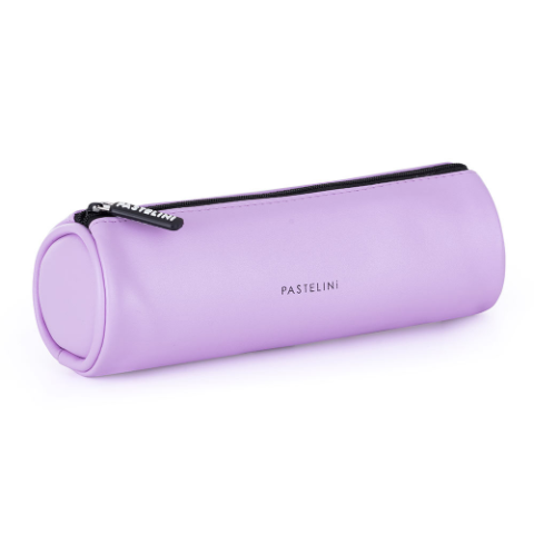Rechizite Școlare - Penar rotund Pouch Pastelini Liliac tubular