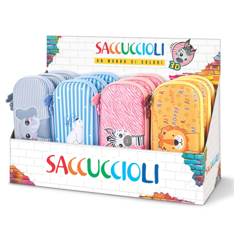 Rechizite Școlare - Penar Sweet Animals –  cu design animalute 3D, pret/1 buc