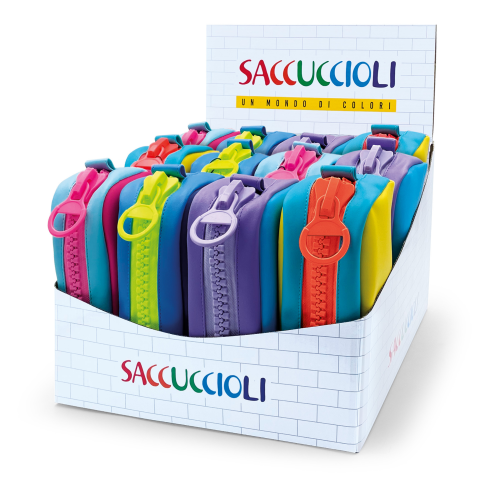 Rechizite Școlare - Penar Zippy, cu fermoar mare, 22 x 10 x 8 cm (12buc/display), copii varsta 3 ani+,6 ani+,8 ani+