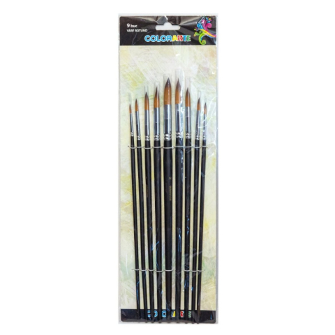 Art & Craft si Artizanat - Pensula Colorarte DB19003, varf rotund, set 9 bucati