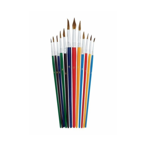 Art & Craft si Artizanat - Pensula Grand GR-252, varf subtire, set 12 buc