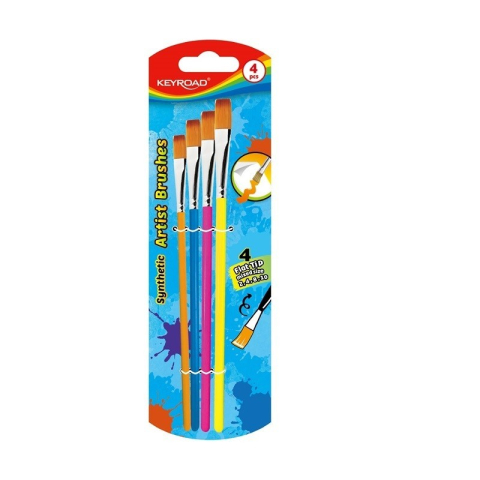 Pensula Keyroad Artist Brushes KR972033, varf lat, nr. 2,4,8,10, blister 4 buc [1]