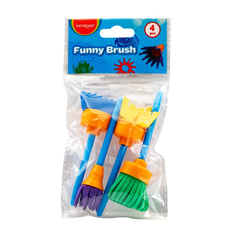 Pensula Keyroad Baby Line KR971858, diferite forme, pentru copii, set 4 buc [1]