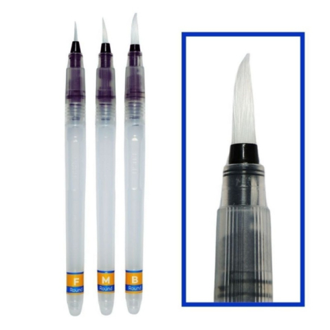 Pensula Mont Marte MPB0095, varf rotund, F ( 3mm ) pentru acuarele apa, set 1 bucata [1]