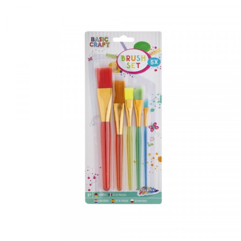 Acuarele, Tempera, Pensule si Blocuri de desen - Pensule 5/SET  Grafix 