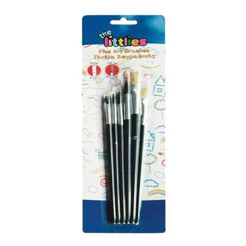 Acuarele, Tempera, Pensule si Blocuri de desen - Pensule 6 set 2 4 6 10 8 12  The Littlies   