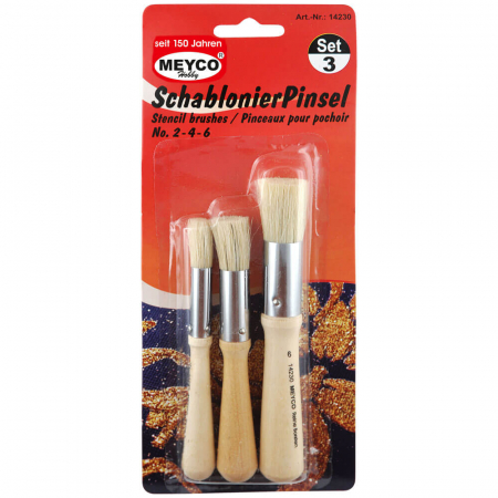 Acuarele, Tempera, Pensule - Pensule din par natural, 3 buc