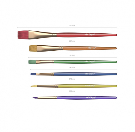 Pensulele ArtBerry din păr sintetic sunt ideale pentru pictură și decorare. [4]