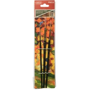 Art & Craft si Artizanat - Pensule set 3 par sintetic rotund daco pn213