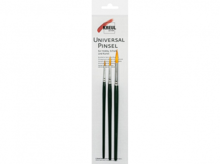 Rechizite Școlare - Pensule universale rotunde, din par sintetic, Kreul Basic, 3 buc/set marimi 2, 5, 8