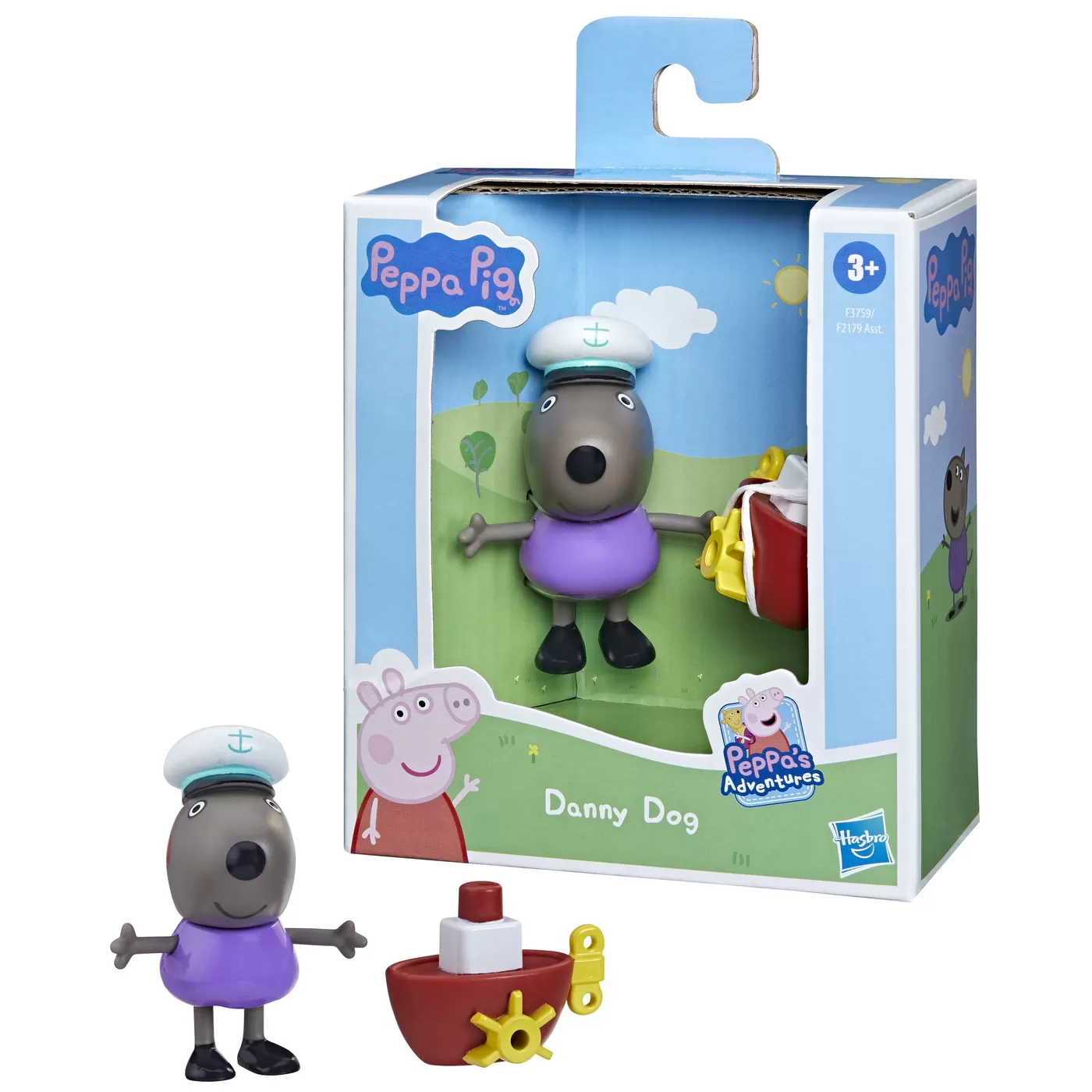 Jucării și Jocuri pentru copii - Catelul Danny, Figurina 7 cm, Prietenii Amuzanti, Peppa Pig, varsta de la 3 ani la 7 ani