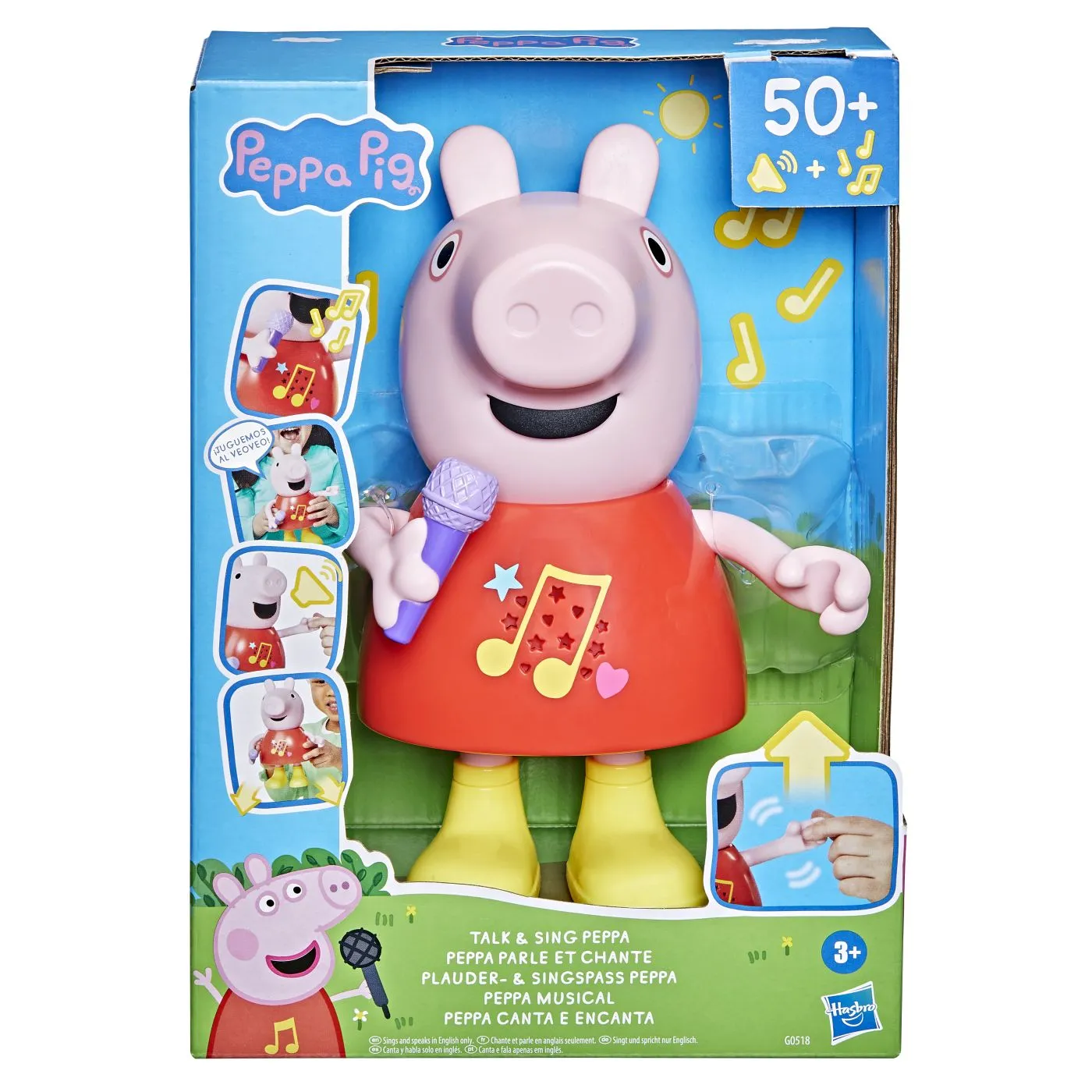 Figurine - Peppa pig papusa peppa canta si vorbeste, copii varsta 3 ani pana la 7 ani
