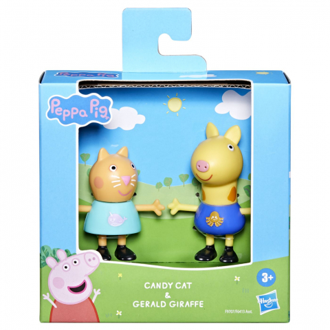 Jucării și Jocuri pentru copii - Peppa pig prieteni buni set 2 figurine pisica candy si girafa gerald, varsta de la 3 ani la 6 ani