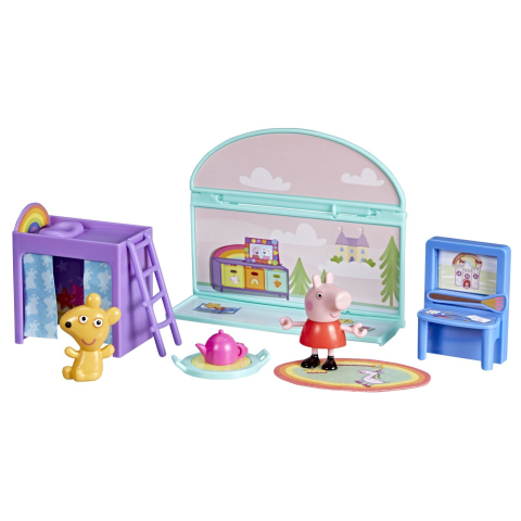 Peppa pig set de joaca dormitorul lui peppa cu figurine si si accesorii copii varsta 3 ani - 7 ani [2]