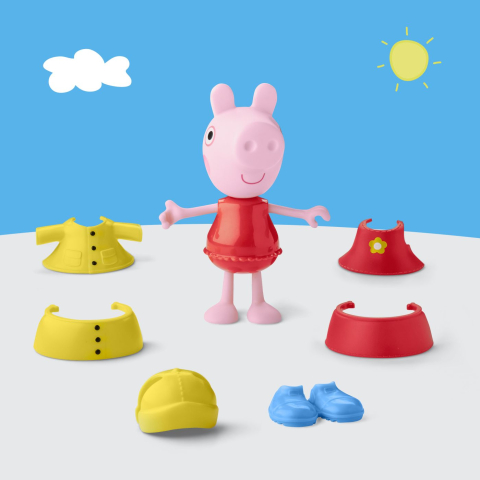 Peppa pig set figurina si accesorii vestimentare purcelusa peppa pig 15cm copii 3 ani - 6 ani [7]
