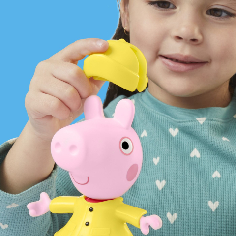 Peppa pig set figurina si accesorii vestimentare purcelusa peppa pig 15cm copii 3 ani - 6 ani [5]